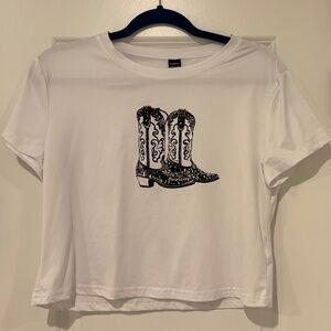 Cowboy Boots Crop T-Shirt